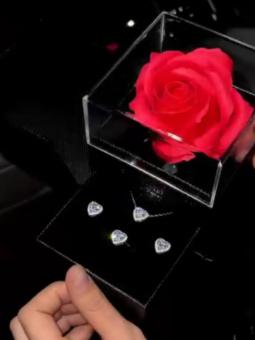 Eternal rose jewellery set