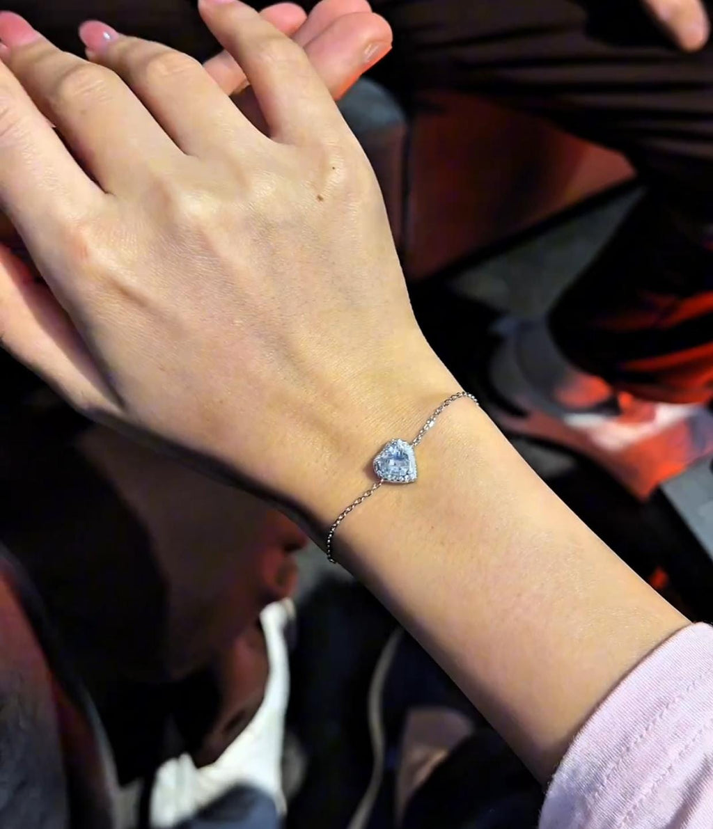 Rose Gold Enhanced Heart Bracelet